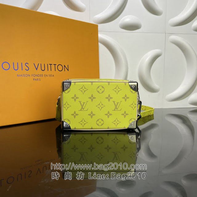 Louis Vuitton新款包包 M44480黄 路易威登Mini Soft Trunk链条包 LV小盒子挎包  ydh4167